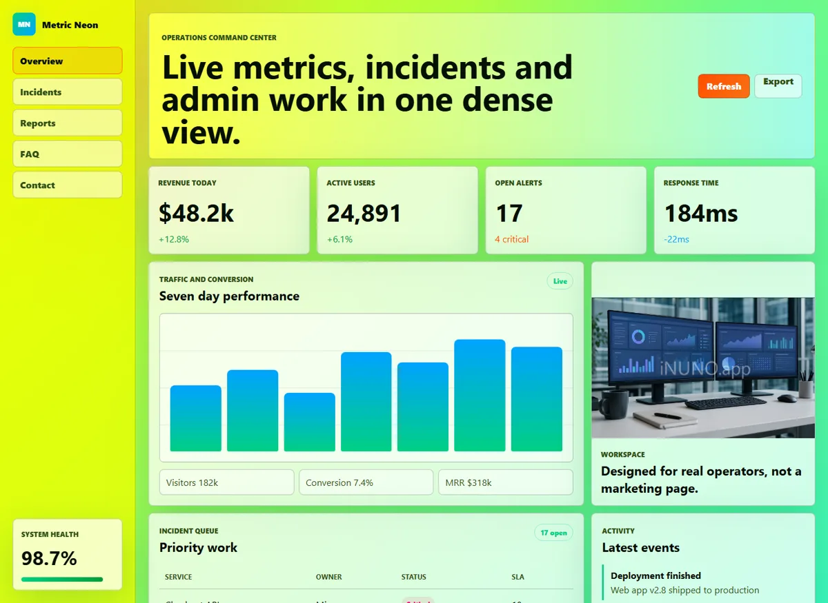 Metric Neon