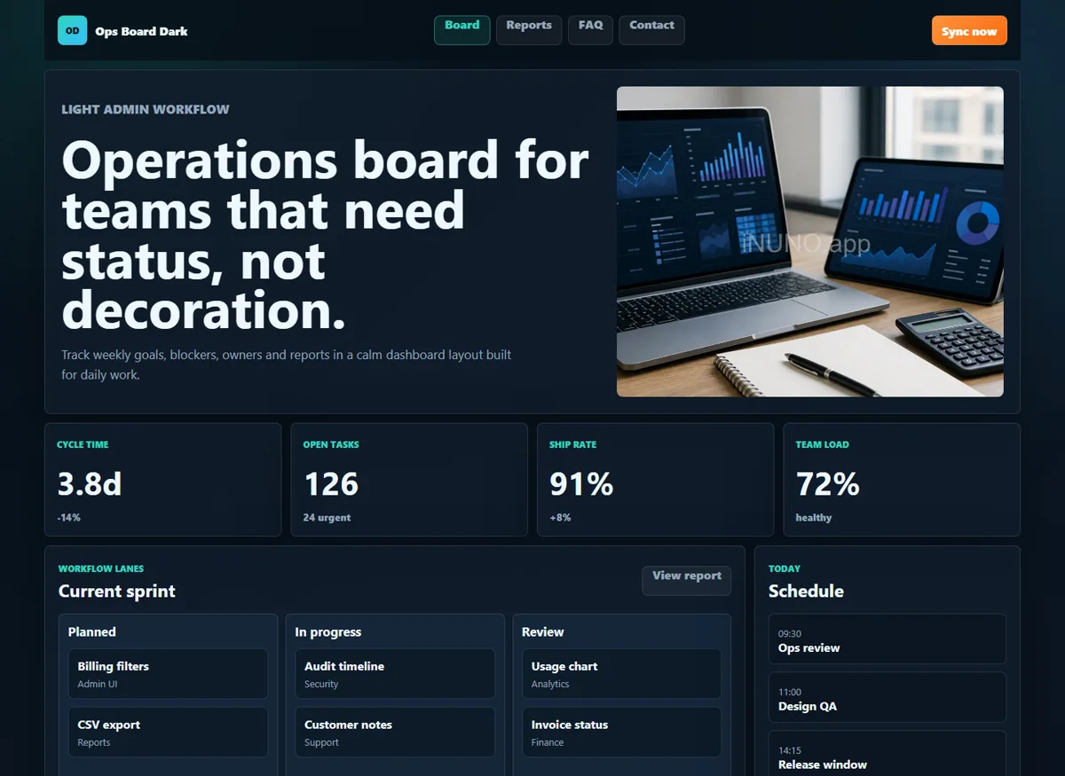 Ops Board Dark