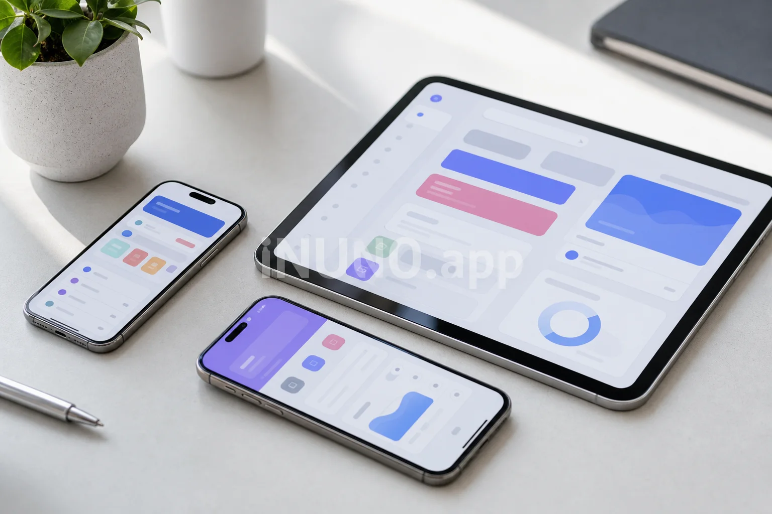 SaaS product shown across devices