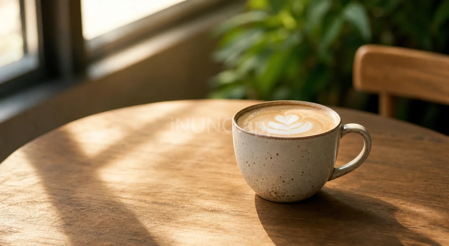 Coffee cup and simple table styling