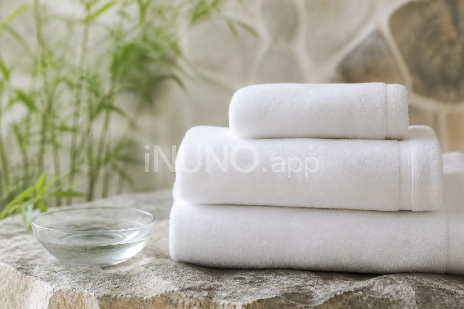 Spa towels and wellness details
